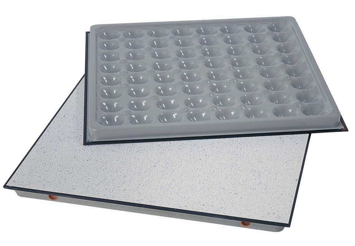 Steel cement raised access floor with anti-static PVC finish