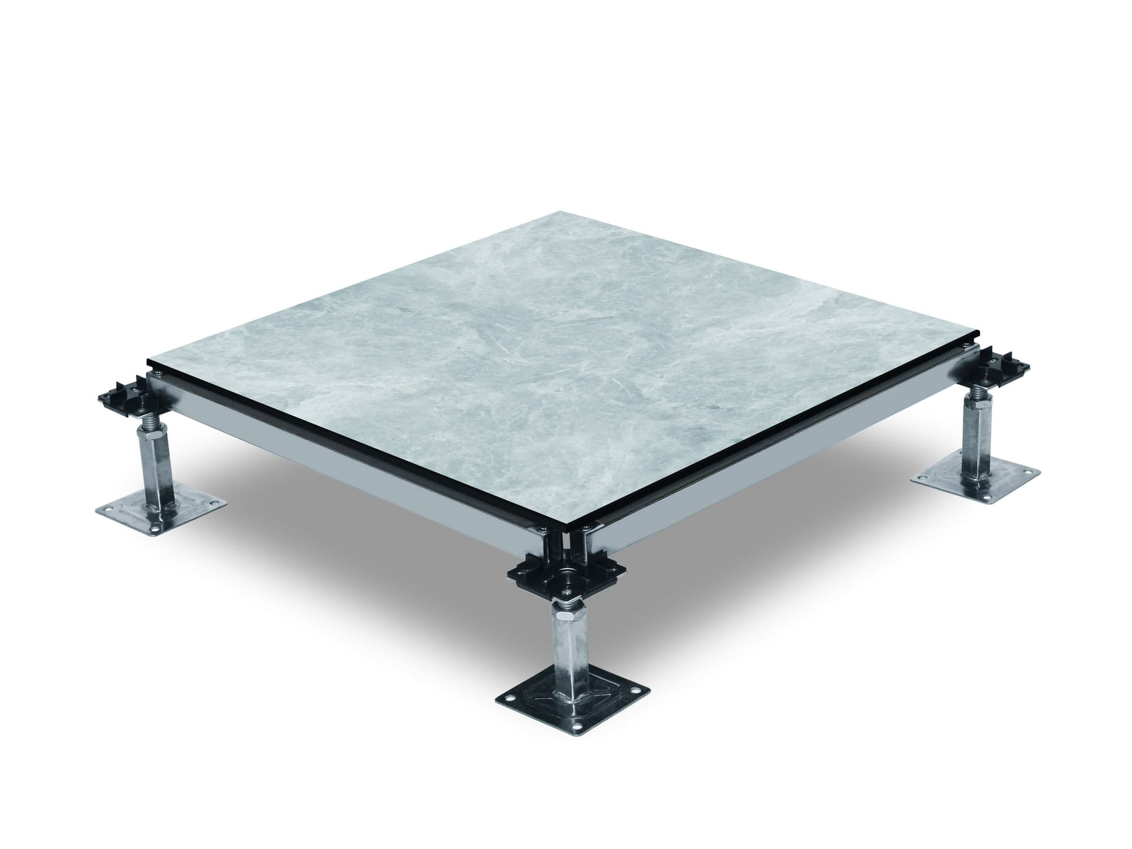 Steel cement raised access floor with ceramic finish